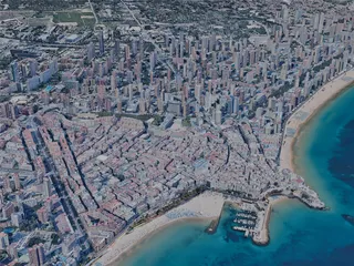 Benidorm City, Spain (2023) 3D Model preview