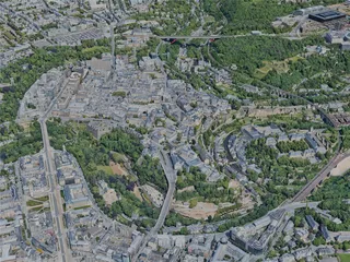 Luxembourg City, Luxembourg (2023) 3D Model preview