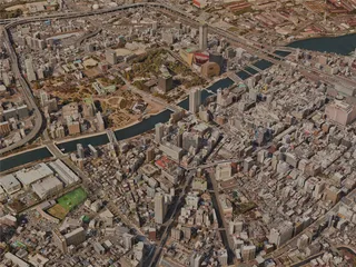 Kitakyushu City, Japan (2023) 3D Model preview
