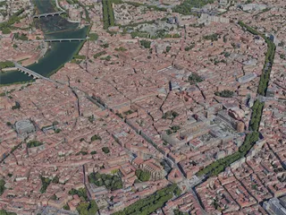 Toulouse City, France (2023) 3D Model preview