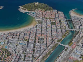San Sebastian City, Spain (2023) 3D Model preview