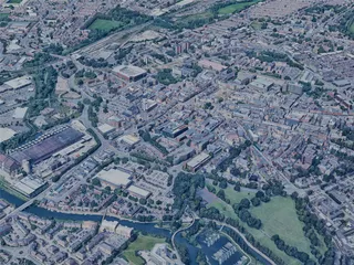 Northampton City, UK (2023) 3D Model preview