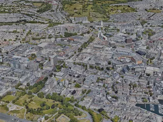 Plymouth City, UK (2022) 3D Model preview