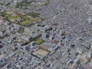 Akita City, Japan (2022) 3D Model preview