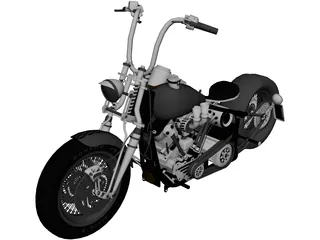Harley-Davidson Knucklehead 3D Model preview