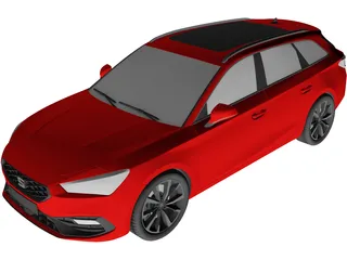 Seat Leon Sportstourer (2022) 3D Model preview