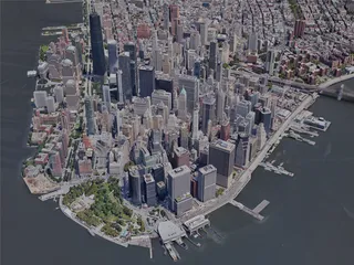 New York City, Lower Manhattan, USA (2023) 3D Model preview