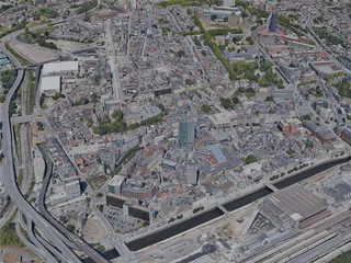 Charleroi City, Belgium (2022) 3D Model preview