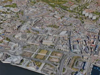 Dundee City, Scotland, UK (2022) 3D Model preview