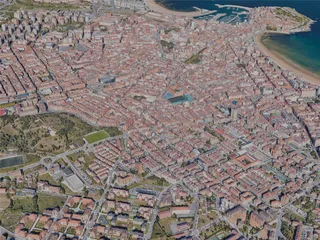 Gijon City, Spain (2023) 3D Model preview