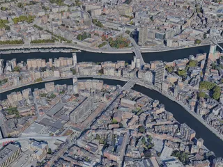 Liege City, Belgium (2022) 3D Model preview