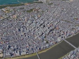 Niigata City, Japan (2023) 3D Model preview