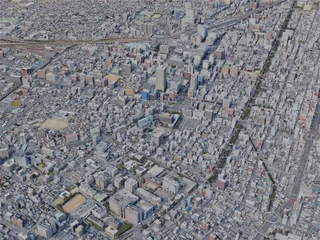 Okayama City, Japan (2023) 3D Model preview