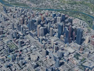 Calgary City, AB, Canada (2024) 3D Model preview