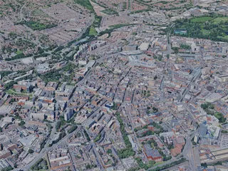 Leicester City, UK (2024) 3D Model preview