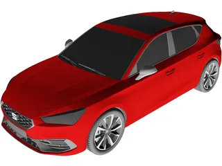 Seat Leon FR (2022) 3D Model preview
