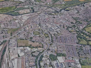 Doncaster City, UK (2023) 3D Model preview