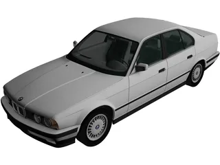 BMW 525i Sedan [E34] (1988) 3D Model preview