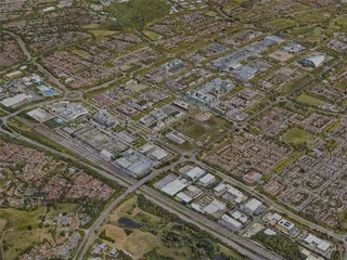 Milton Keynes City, UK (2022) 3D Model preview