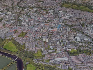 Preston City, UK (2022) 3D Model preview