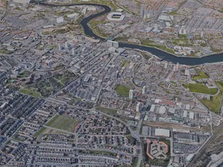 Sunderland City, UK (2022) 3D Model preview