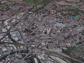 Wakefield City, UK (2023) 3D Model preview