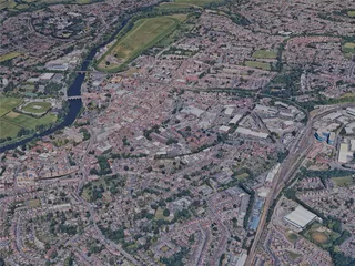 Worcester City, UK (2023) 3D Model preview