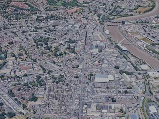 Newport City, UK (2023) 3D Model preview