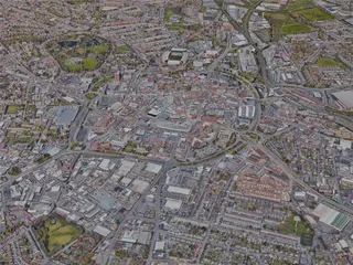 Wolverhampton City, UK (2022) 3D Model preview