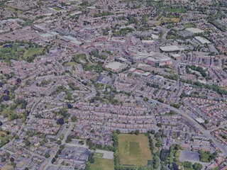Wrexham City, UK (2023) 3D Model preview