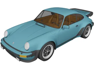Porsche 911 Turbo (1975) 3D Model preview