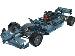 Mercedes-AMG Petronas F1 Lego 3D Model preview