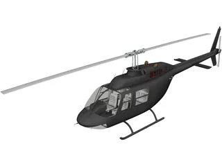 Bell 206B JetRanger III Citycopter 3D Model preview