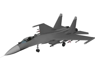 Sukhoi Su-33 Flanker-D 3D Model preview