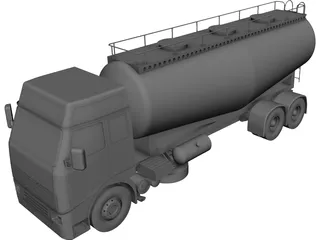 Volvo Cement Truck 3D Model preview
