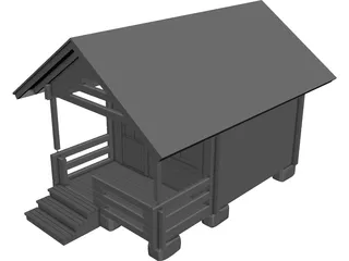 Log Cabin 3D Model preview