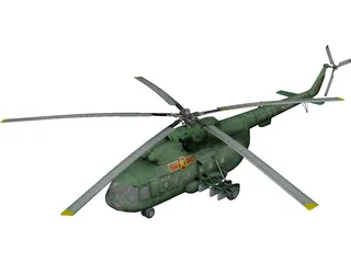 Mil Mi-8MT Hip 3D Model preview