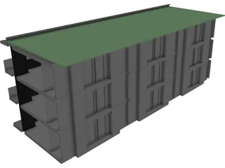 Kantoorgebouw Luxumburg 3D Model preview