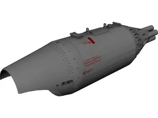 UB-32-M57-Helo Rocket Pod 3D Model preview
