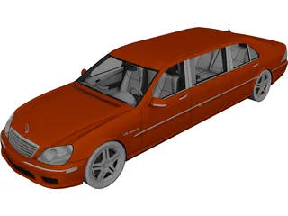 Mercedes-Benz S-class Limousine 3D Model preview