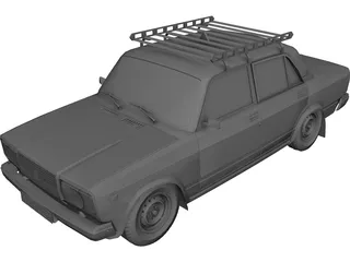 VAZ 2105 Lada 3D Model preview