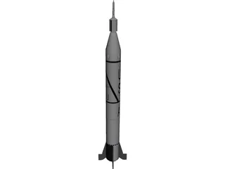 Rocket Jupiter C 3D Model preview