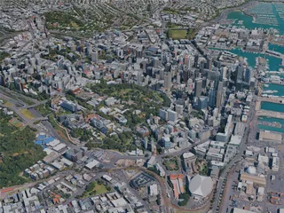 Auckland City, New Zealand (2024) 3D Model preview