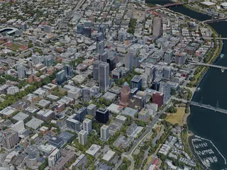 Portland City, OR, USA (2023) 3D Model preview