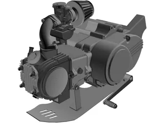 Pit-Bike Engine 125cm3 3D Model preview