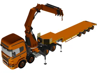 Scania Truck 3D Model preview