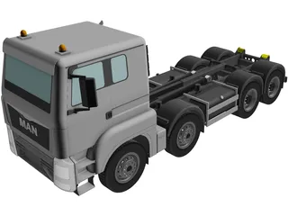 Man 8x4 Hookloader 3D Model preview