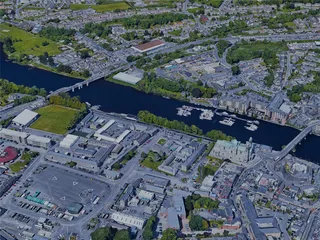 Athlone City, Ireland (2023) 3D Model preview