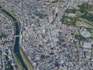 Kanazawa City, Japan (2024) 3D Model preview