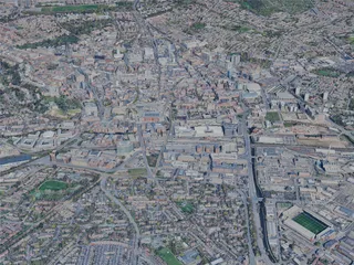 Nottingham City, UK (2025) 3D Model preview